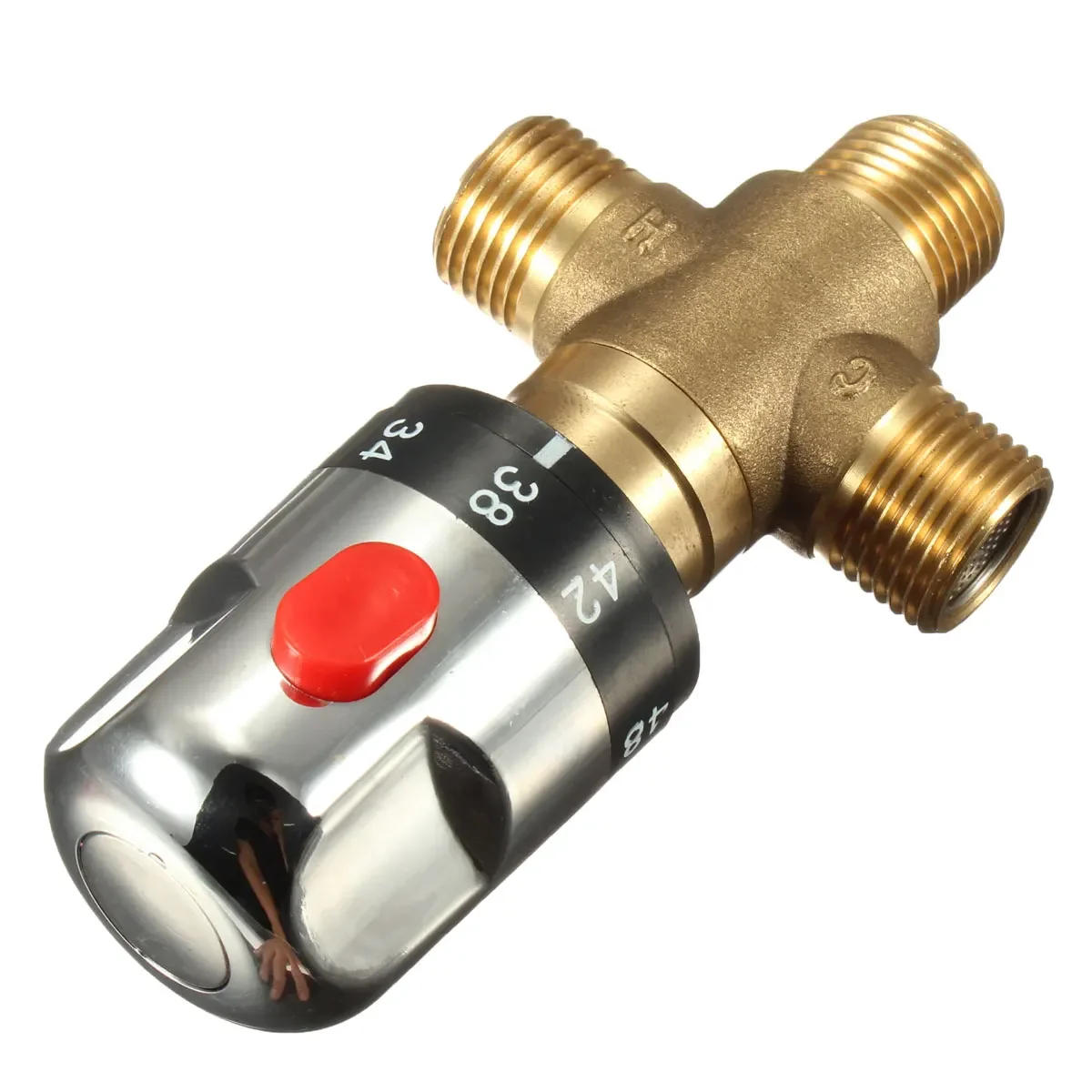 Description Picture 4 of item1PC Brass Pipe Thermostat Faucet Bathroom Thermostatic Mixing Valve Water Temperature Control Faucet Cartridges