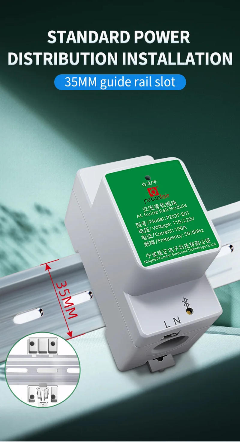 Description Picture 5 of itemPZIOT-E01 Single Phase 6 In 1 AC Electric Din Rail Wifi Smart Kwh Energy Meter Power Consumption Meters Wattmeter Voltmeter