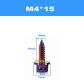 5pcs   M4x15