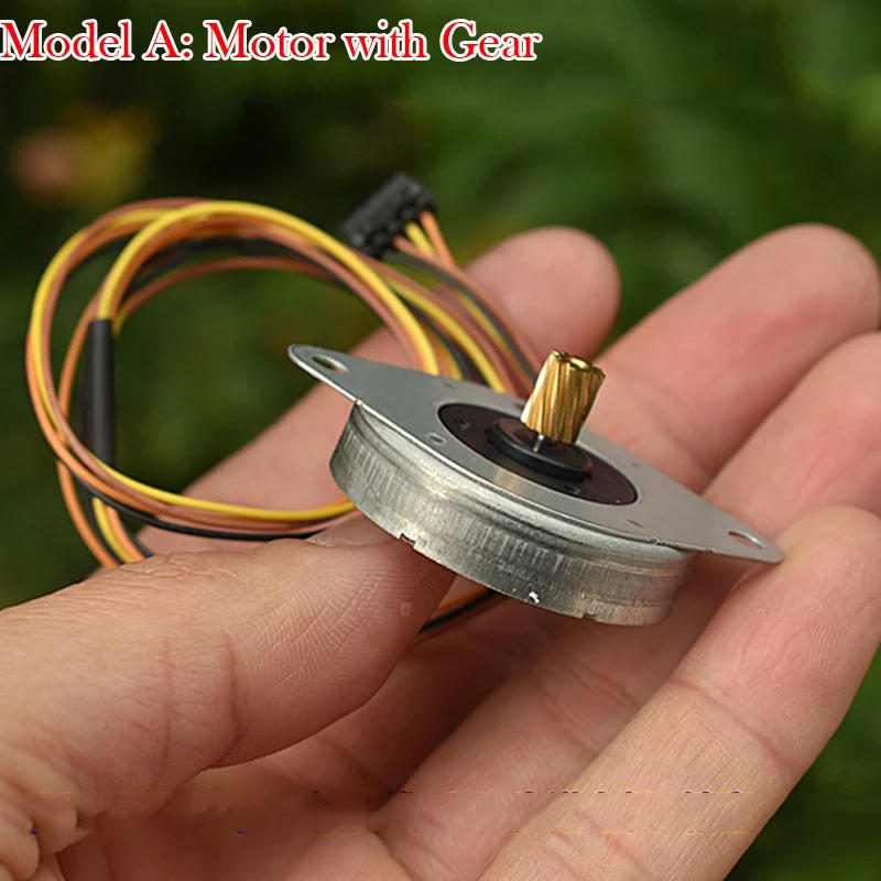 Description Picture 2 of itemDC 5V-12V Micro MOATECH 2-Phase 4-Wire Stepper Motor Round Ultra-thin 35MM Stepping Motor 23.2 Ohms 3.75 Degree with Gear