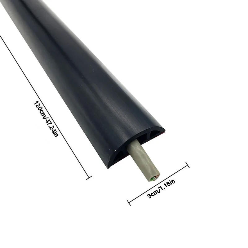 Description Picture 6 of item1PC Self-adhesive PVC Wiring Trunking, Soft Ground, Anti-stepping, Anti-compression, Beautiful Wire Trunking