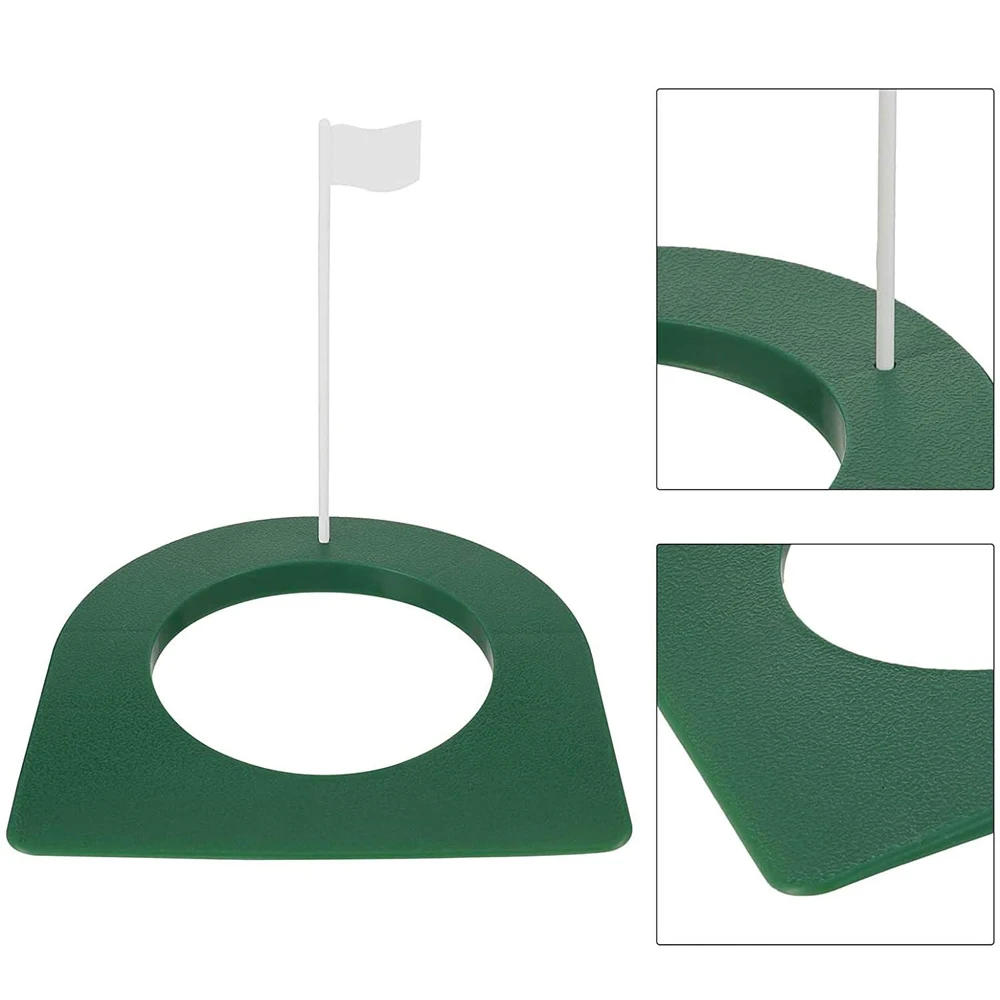 Description Picture 3 of item1 Set Golf Putting Cup Indoor with Flag Swing Training Aid Hole All Direction for Home Office Men Women