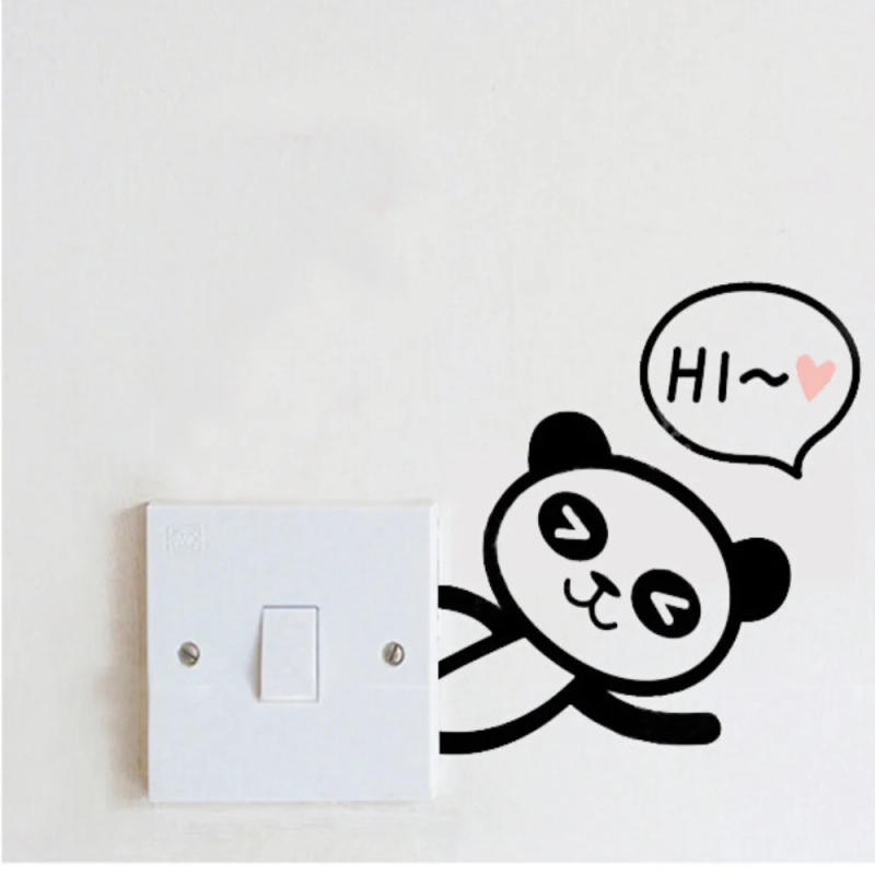 Description Picture 4 of itemLight Switch Sticker Kids Baby Nursery Room DIY Wall Decoration Cat Cartoon Cat Dog PVC Decal for Children Bedroom Home Decor