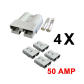 4pcs 50A -Grey