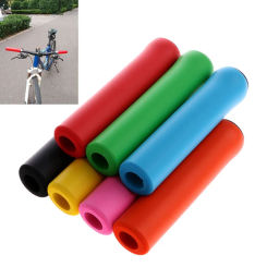 New 1Pair Silicone Cycling Bicycle Grips Outdoor MTB Mountain Bike Handlebar Grips Cover Anti-slip Strong Support Grips Bike Par