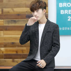 Plus Big Size Jacket for Men Chinese Coats Black Oversize Man Suits and Blazers Korean Style Clothes Vintage Fashion 2024 Casual