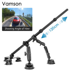 Vamson Car Suction Cup Mount Kit with Invisible Selfie Stick Double Ball Head Adapter for Insta360 X4 X3 GoPro DJI Accessories