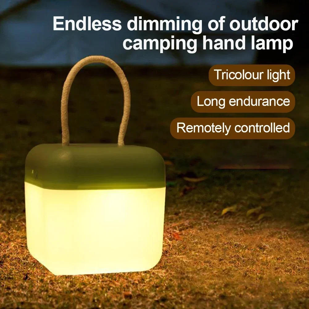 Description Picture 2 of itemOutdoor Camping Square Portable Atmosphere Light Tricolour Light Adjustable Hanging LED Hand Light USB Charging Camping Light