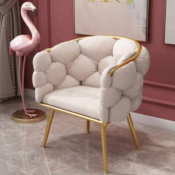 Nordic Ins Leisure Single Sofa Chairs Light luxury Net Red Girl bedroom Chair Nail Salon Makeup Chair Creative Bedroom Chair