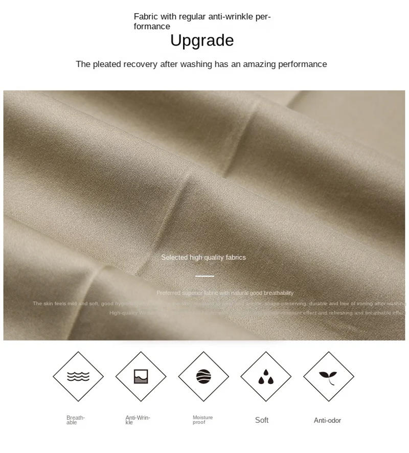 Description Picture 4 of itemSummer Business Casual Pants Men's Thin and Silky Breathable High Waist Loose Straight Daily Office Large Size Suit Pants