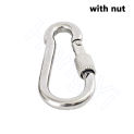 Spring Snap Carabiner 316 Stainless Clips Quick Link Lock Ring Spring Snap Hooks Shackle for Keys/Water Bottle/Hiking/Camping