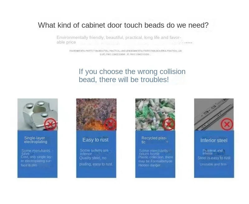 Description Picture 4 of itemPress The Home Wardrobe Door Buckle Touch The Bead Magnetic Dual Wheel Spring Fixed Lock Buckle Low Foot Cabinet Door Buckle