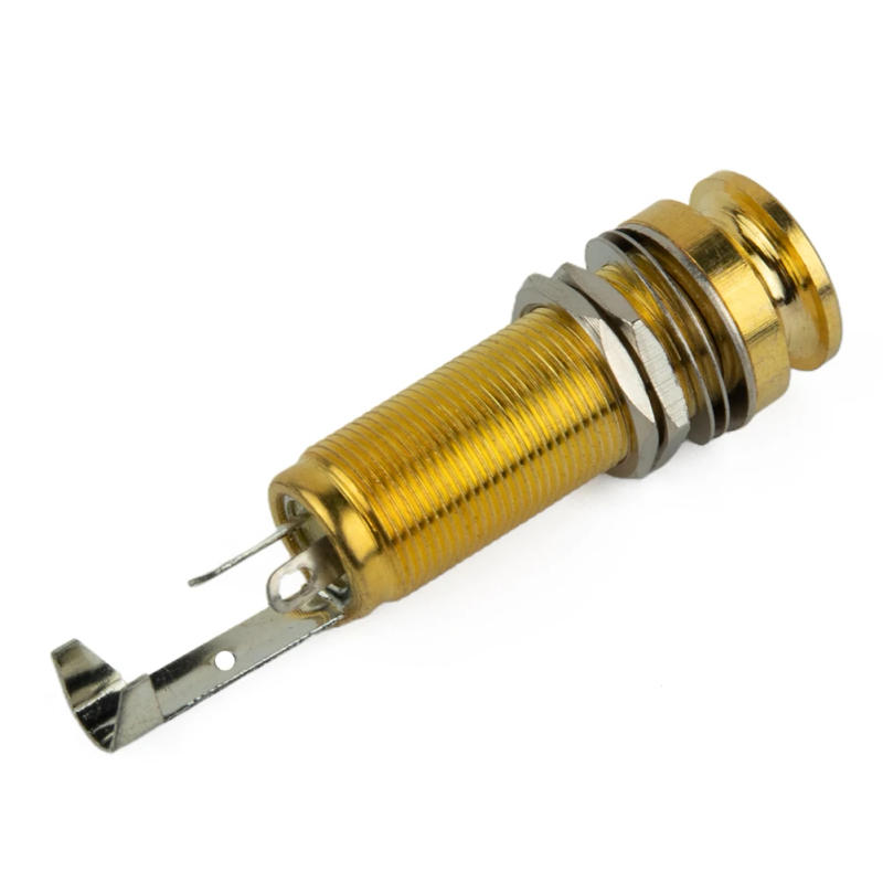 Description Picture 6 of item2023 Threaded Cylinder Output Strap EndPin For Electric Guitar Bass Endpin Jack Output Jacks 6.35mm Stereo 1/4Inch Socket Plug