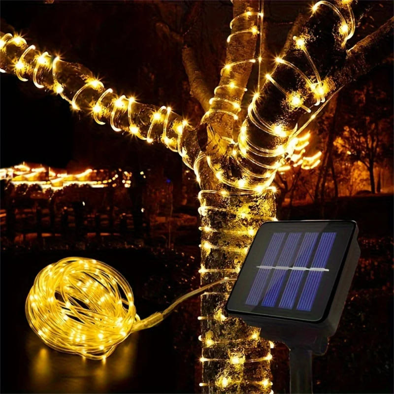 Description Picture 4 of item50/100/200/300LED Solar String Tube Lights Outdoor Garden Decorative Lights Festival Christmas Party LED Fairy String Lights