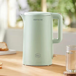 Joyoung 1.7L Electric Kettle with Seamless and Easy-to-Clean 316L Stainless Steel Interior for Home Kitchens K17FD-W186 220V