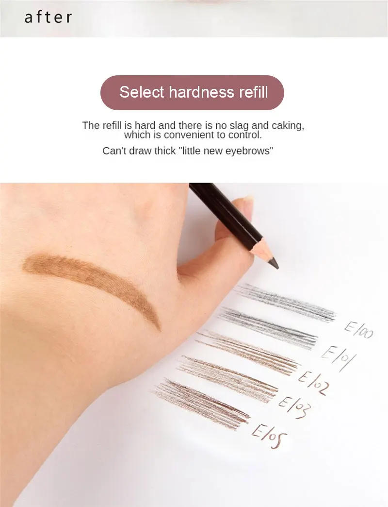 Description Picture 5 of itemNot Easy To Smudge Anti-smudge Eyebrow Pencil Smooth Natural Eyebrow Pencil Does Not Take Off Makeup Waterproof Eyebrow Pencil