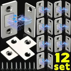 Magnetic Cabinet Catches Ultra Thin Door Strong Magnets Stopper Invisible Adhesive Drawer Magnet Lock for Kitchen Closet Closer