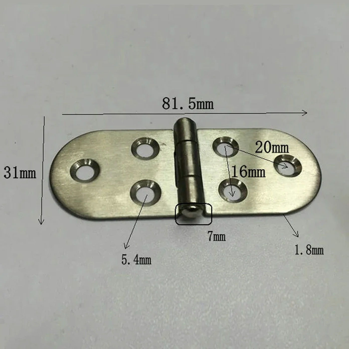 Description Picture 3 of item10Pcs/Lot Best quality Stainless Steel Flap Hinge Counter Back Backflap Table Cabinet Hinges