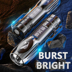 High Power Mini Flashlight Pocket LED Torch USB Rechargeable IPX6 Waterproof Portable Outdoor Camping Lamp Tactical Flashlight