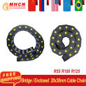 Nylon Cable Chain 20x38 mm Bridge Type / Enclosed Plastic Towline Transmission Slient Bridge Chain 1m for CNC