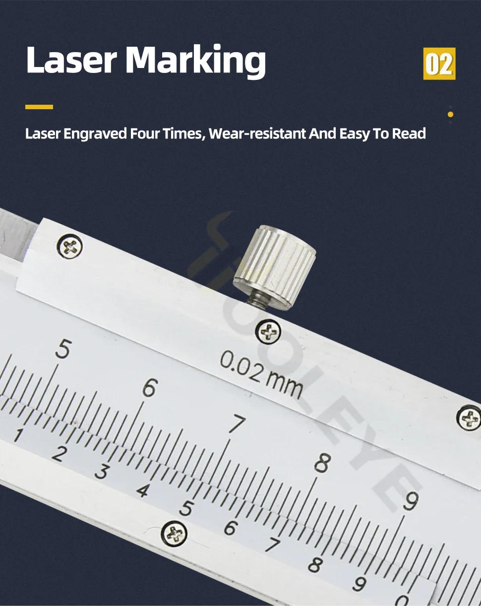 Description Picture 6 of itemInside Groove Vernier Caliper Double Claw Stainless Steel Inner Vernier Calipers For Woodworking Measuring Tools 9-150 200 300mm