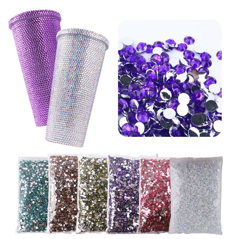 Description Picture 5 of itemBig Package 2-6mm Resin Non Hot Fix Rhinestones Bulk Wholesale Flat Back Plastic Crystals Nail  Ab Trimmings Crystals For Crafts