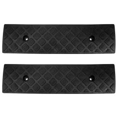2pcs Rubber Vehicle Curb Ramps Threshold Bridge Tracks Ramps Motorcycle Pad Driveway Sidewalk Loading Ramp