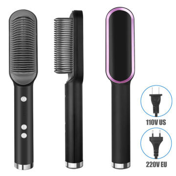 New Hair Curler Multi-speed Hair Straightener Electric Straightening Comb Curling Iron Hair brush Hot Comb Anti-scalding Ceramic