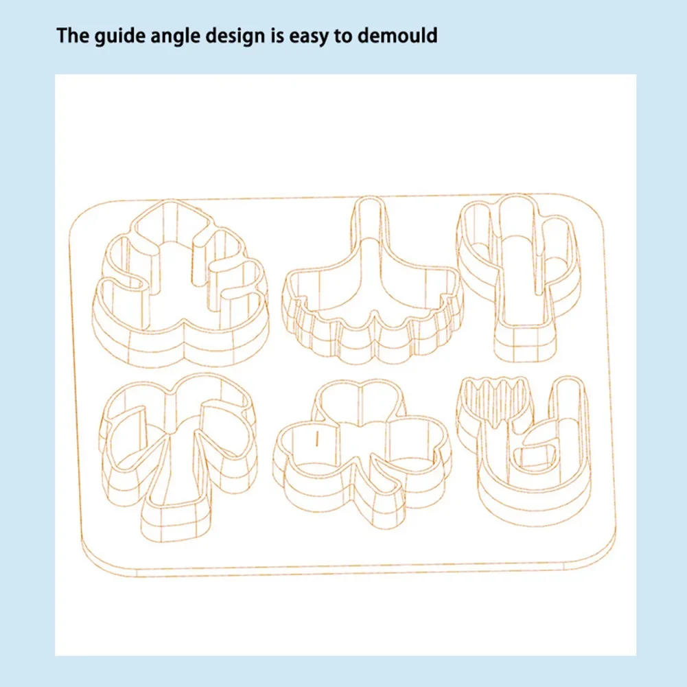 Description Picture 5 of itemNew 6 in 1 Irregular Geometry Clay Cutter DIY Hollow Donut Design Soft Pottery Earring Cutting Mold Handmade Jewelry Making Tool