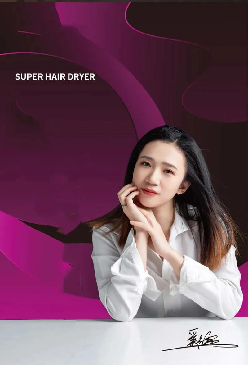 Description Picture 3 of itemProfessional Leafless Hair Dryer Negative Ion Quick Drying Home Powerful 5 Attachment Constant Anion Electric Hair Dryer
