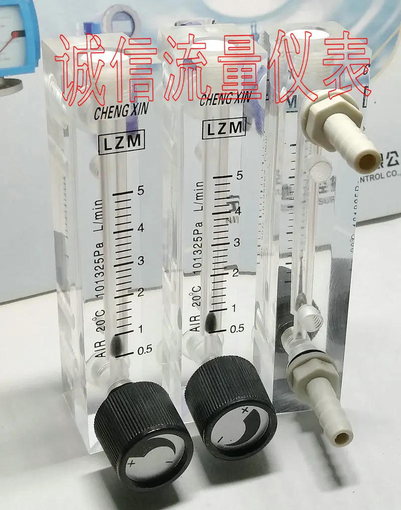Description Picture 2 of item6mm Hose Barb 0-20 LPM LZM-6T Panel Air N2 Gas Rotameter With Valve Adjustable