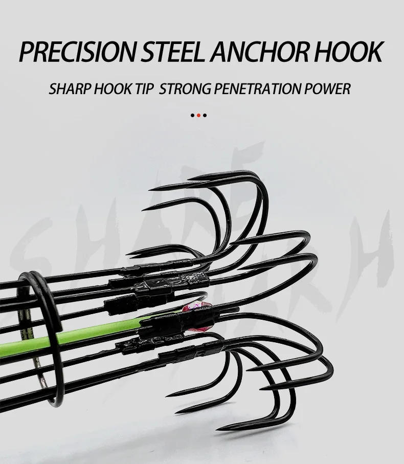 Description Picture 4 of itemFishing Accessories 8 Claw 16 Hook Squid Bait Trap Cage Fishing Lure Cage Octopus Hook Trap Basket Fishing Tools Tackle