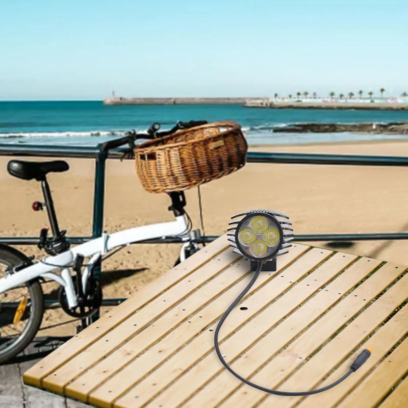 Description Picture 6 of itemEbike Front Light For 36V 48V Battery Horn Headlight Functional 3/4pin Waterproof Front Lights Electric Bicycle Accessor    2024