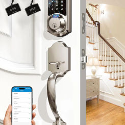 Fingerprint Smart Locks for Front Door with Handle Set, App Control, Entry Keypad Deadbolt