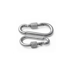 304 steel 40 50 60 80 100 120 140mm Spring Buckle snap hook casting safety Chain Buckle rock No1 with safty nut marine