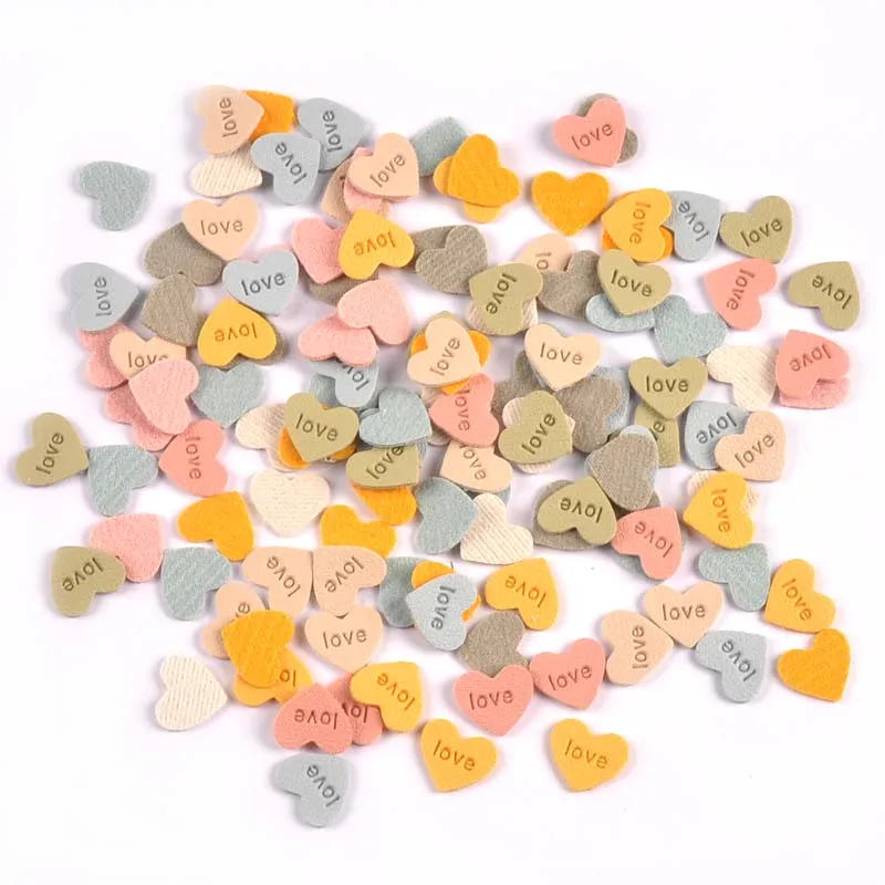 Description Picture 2 of item50Pcs 15x13mm Love Heart PU Fiber Leather Labels Embossed Tags DIY Flag Label For Garment Sewing Accessories cp3703