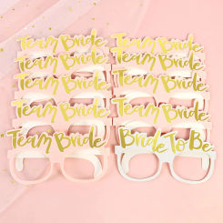 10/20pcs team bride paper glasses bride to be bridal shower Hens Bachelorette Party Wedding Decoration Supplies photobooth props