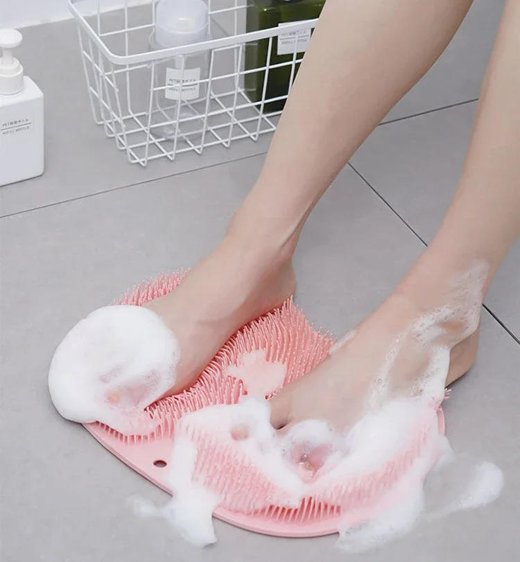 Description Picture 5 of itemSilicone Rub Back Brush Bathroom Non-slip Wash Foot with Sucker Bath Massage Foot Exfoliating Brush Pad Bath Brush Foot Scrubber
