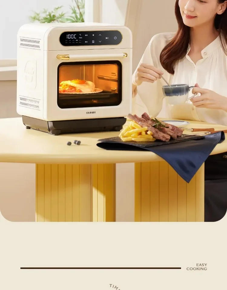 Description Picture 4 of itemSteaming, baking and frying machine Household small desktop air fryer Steam electric oven three-in-one