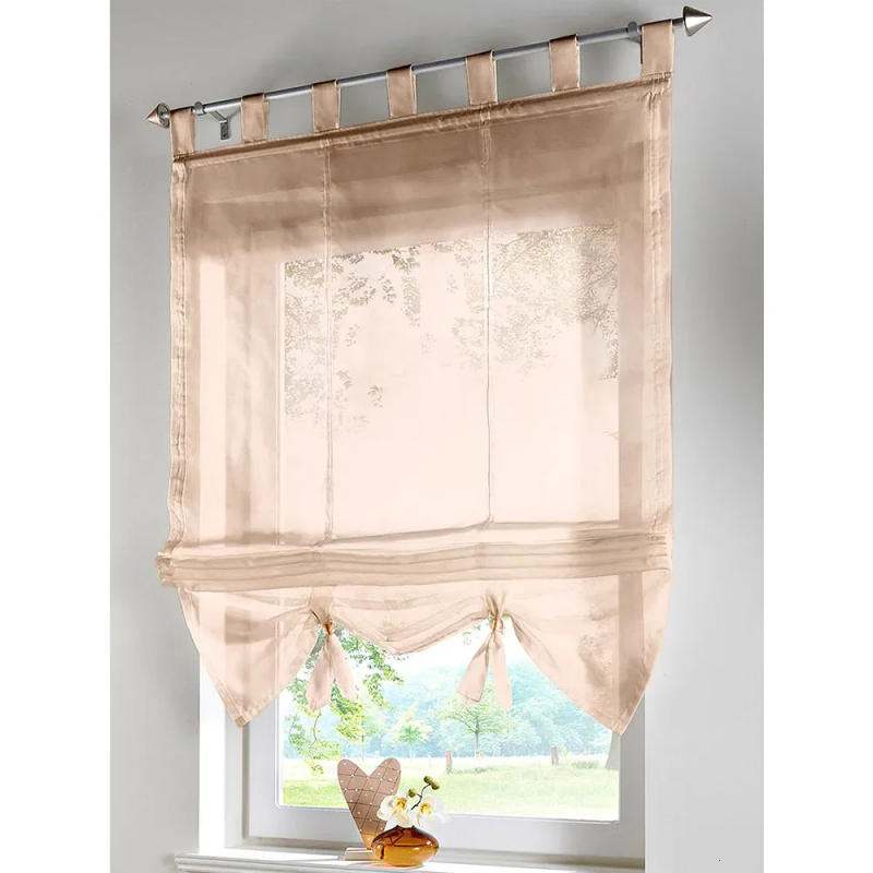 Description Picture 4 of itemCurtain Short Solid Color Window Valance Gauze Windows Kitchen Blinds for Living Room Bedroom Decoration