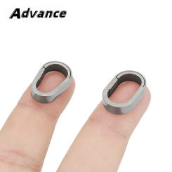 Small Mini Buckle Titanium Alloy Keychain Outdoor EDC Tool Key Ring