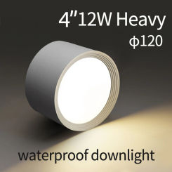 220V IP65 waterproof downlight LED kitchen bathroom moisture-proof spotlight 12W outdoor porch super bright ceiling light