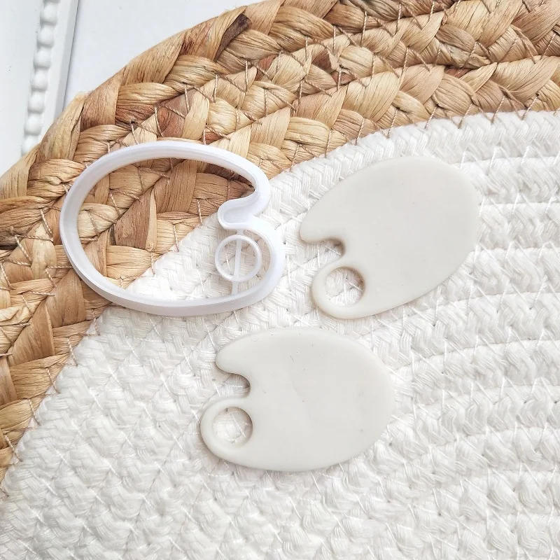 Description Picture 3 of itemMini Polymer Clay Earrings Polymer Clay Making Mold Oil Painting Board Pendant Jewelry Modeling Embossing Tool DIY Clay Cutter