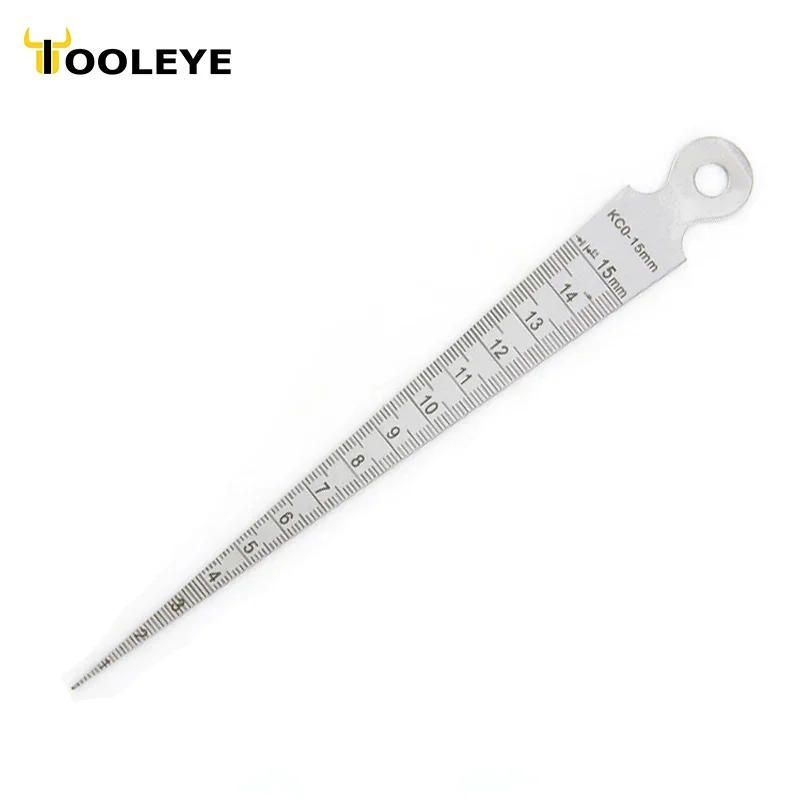 Description Picture 2 of item1-15mm Wedge Feeler Gauges For Measurement Clearance Ruler Gap Ruler Filler Gauge Measuring Probes Thickness Meter Steel Ruler