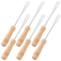 6 Pcs Cheese Kitchen Gadget Set Stirring Fork Fondue Pot Stainless Steel Chocolate Making Tools Dipping