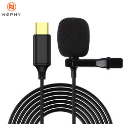 1.5M Mini Pro Audio Microphone Metal Video Mic USB C Type-C For Samsung Huawei Xiaomi Cell Phone Wired Microphones Cardioid Mic