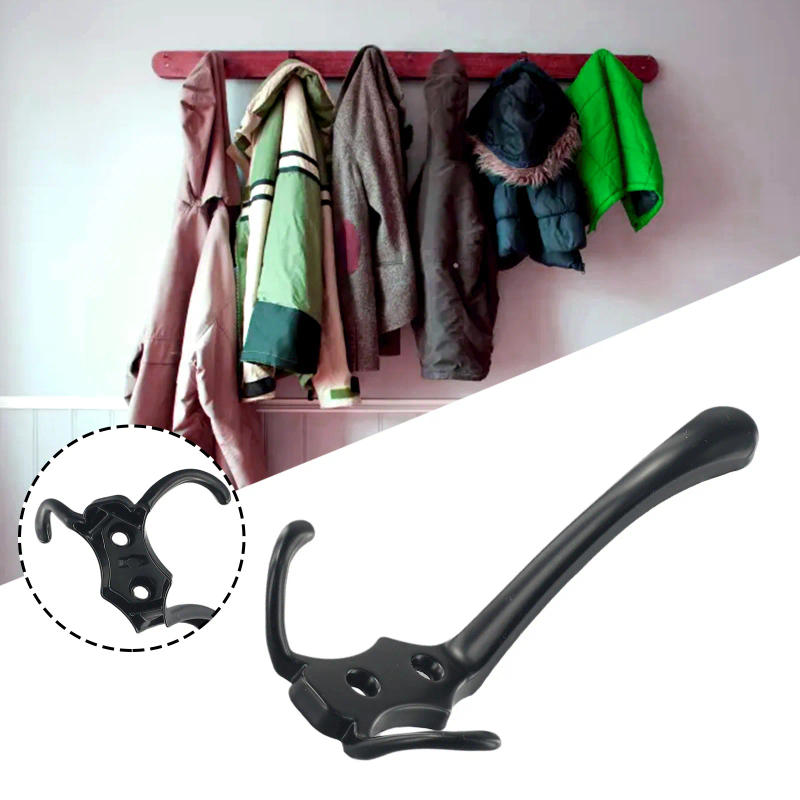 Description Picture 4 of itemModern 3 Hooks Coat Hook Wall Mounted Robe Clothes Rack Hat Wall Hanger Chrome Gold For Bedroom Clothes Entryway Furniture