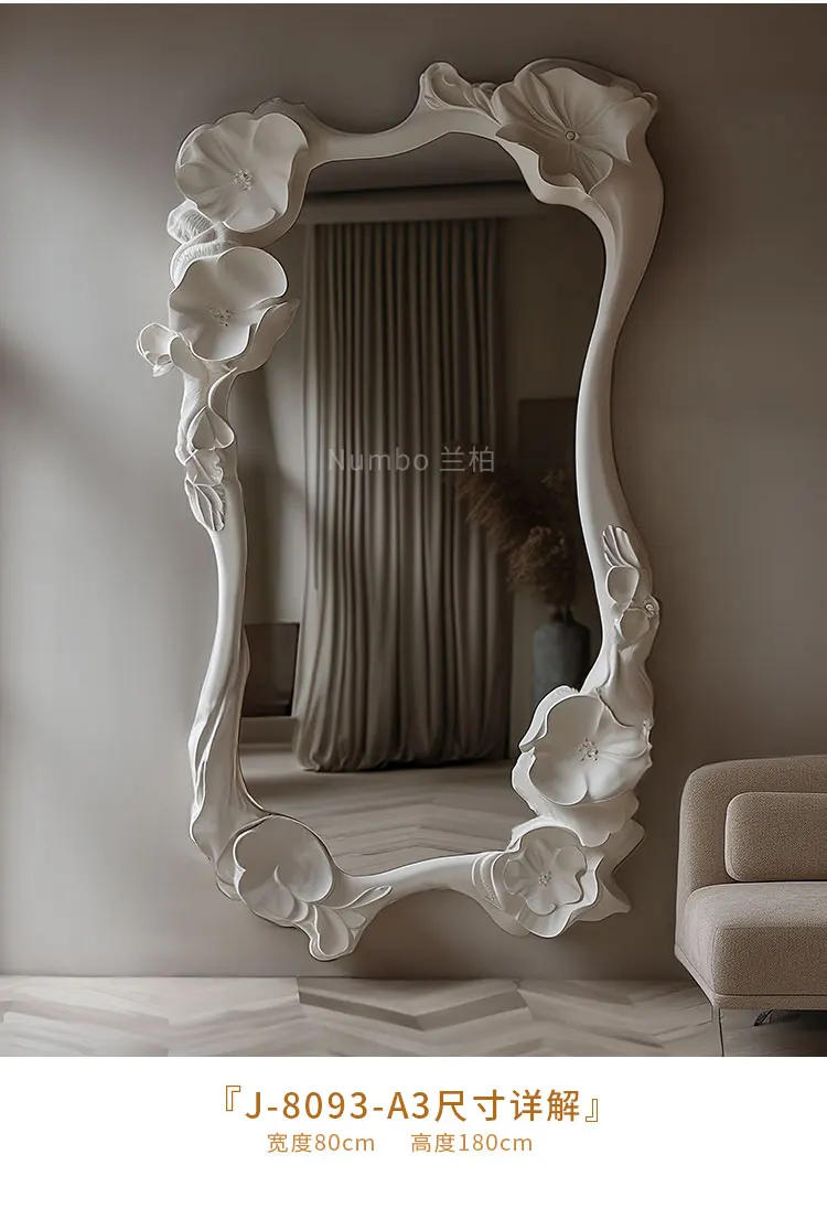 Description Picture 5 of itemWall Mirrors Full Body Standing Mirror Wall Decoration Room Decor Modern Home Liquidation Living Luxury Ornaments Light Mirrors