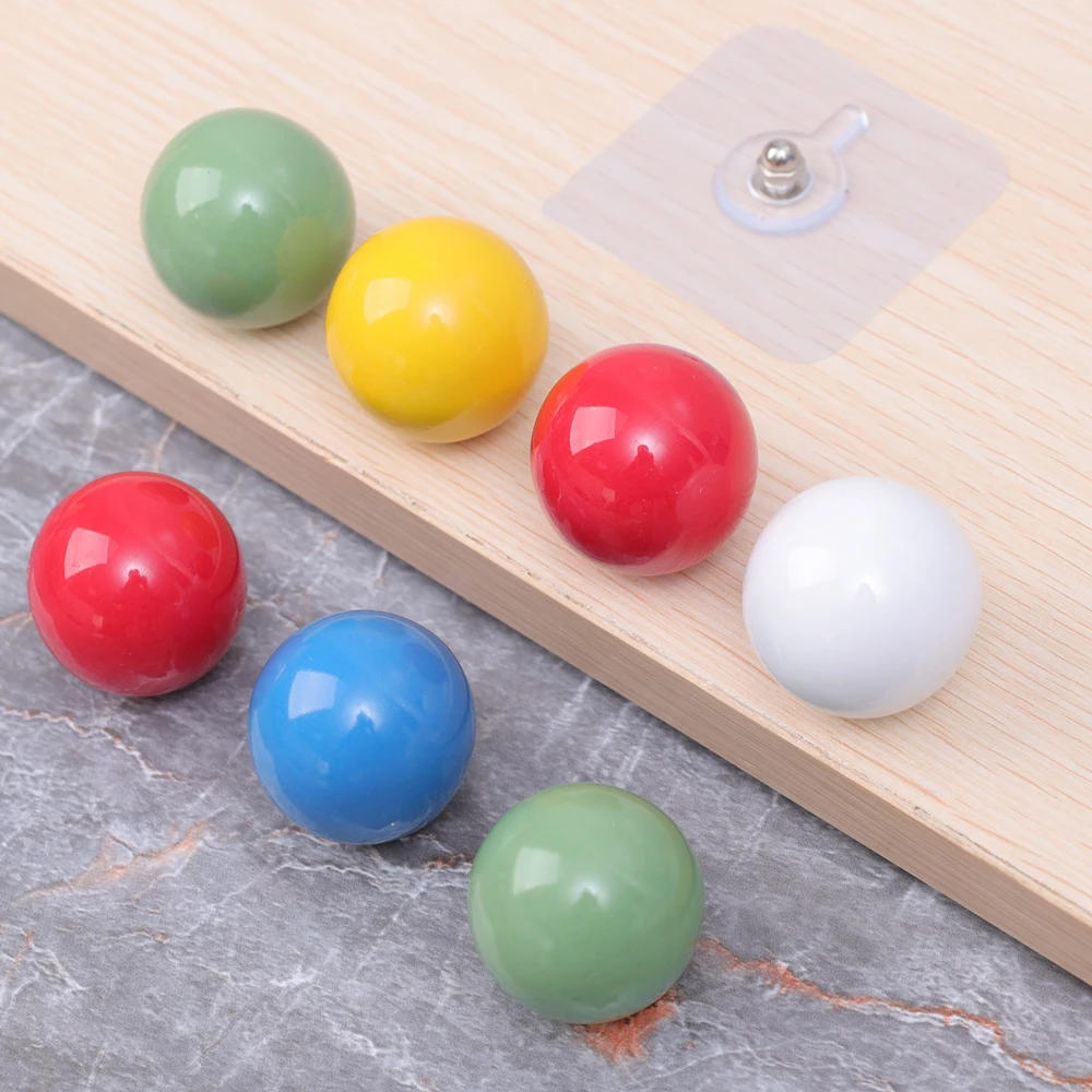 Description Picture 5 of item4/1Sets Round Ball Ceramic Door Knob Color Modern Decoration Dresser Cabinet Drawer Cute Handles Cupboard Furniture Door Pulls