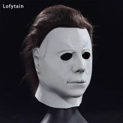 Lofytain 1978 Michael Myers Mask  Halloween Cosplay Horror Bloody Killer Demon Latex Helmet Carnival Masquerade Party Props